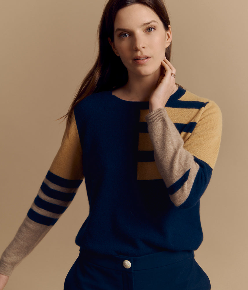 Cashmere hotsell intarsia sweater