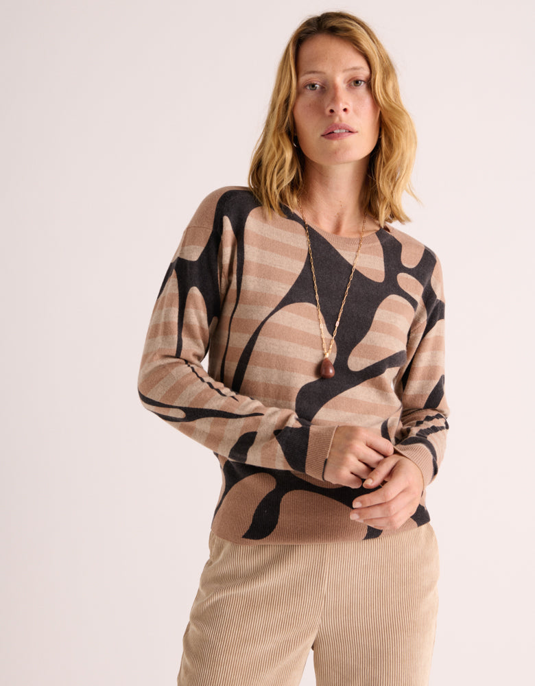 Pull imprimé ABISTRIPE-ROND/88252/791