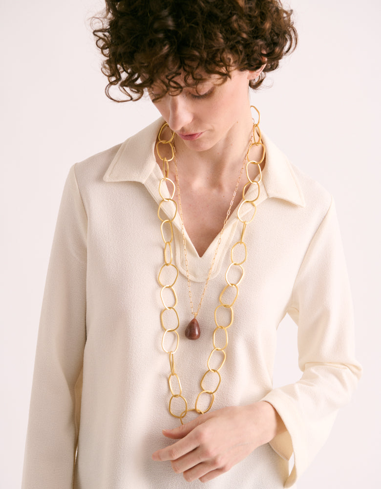 Brass necklace KOUROS/84299/470