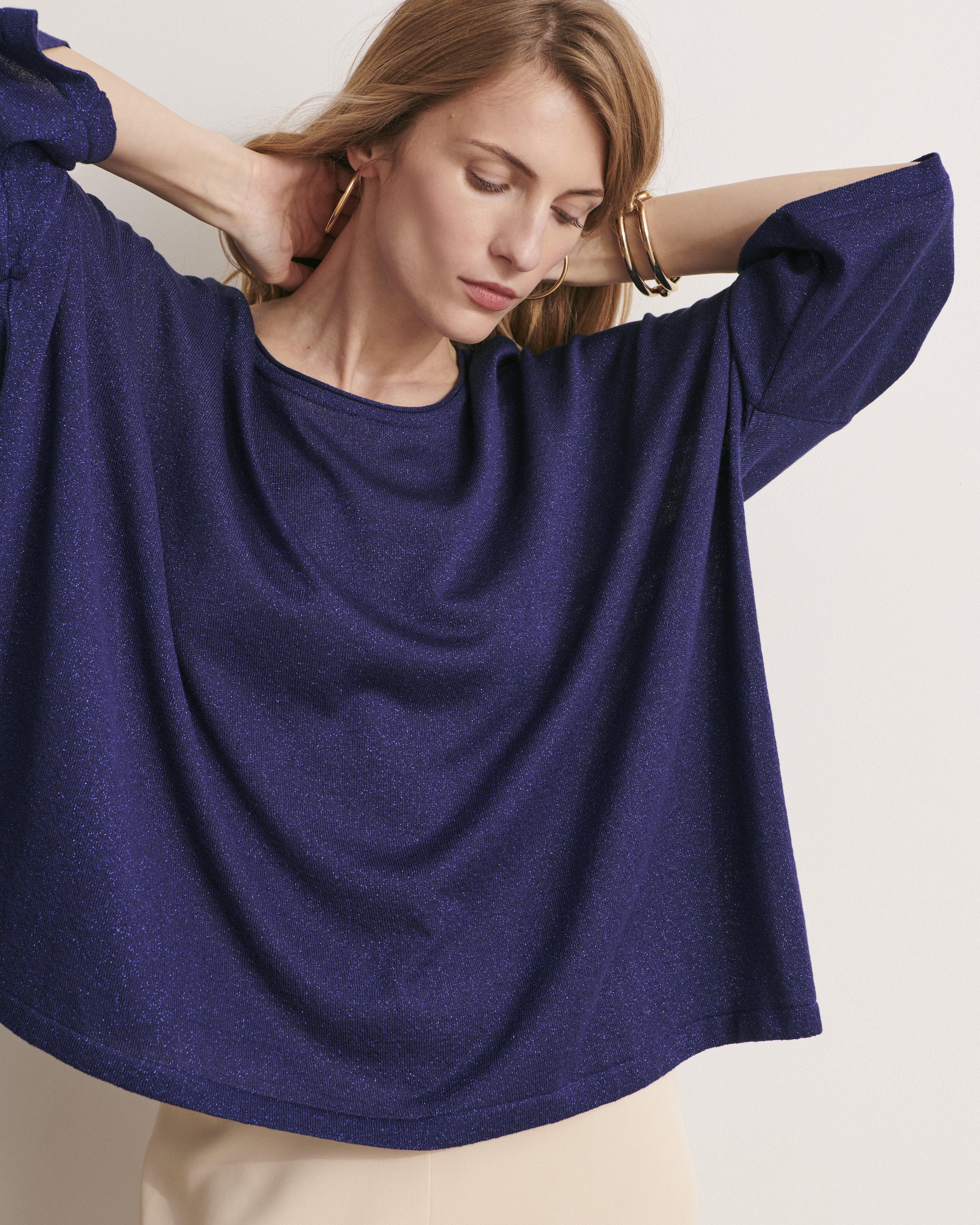 Pull oversize en maille irisée AMILLY/11053/887