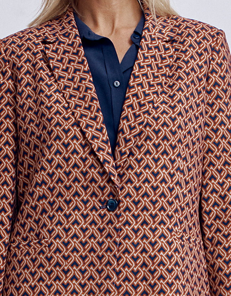 Fluid printed blazer jacket BALTHAZAR 86091 555 Devernois