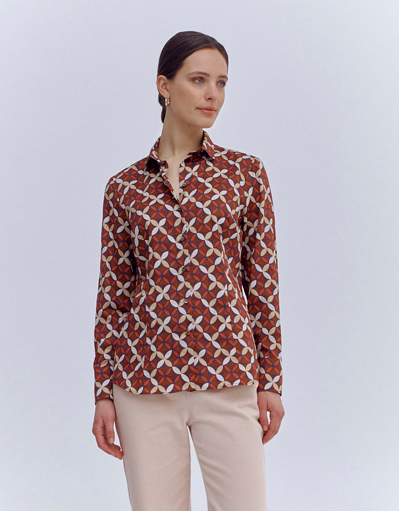 Printed blouse CALICOTE-T860H/86193/540