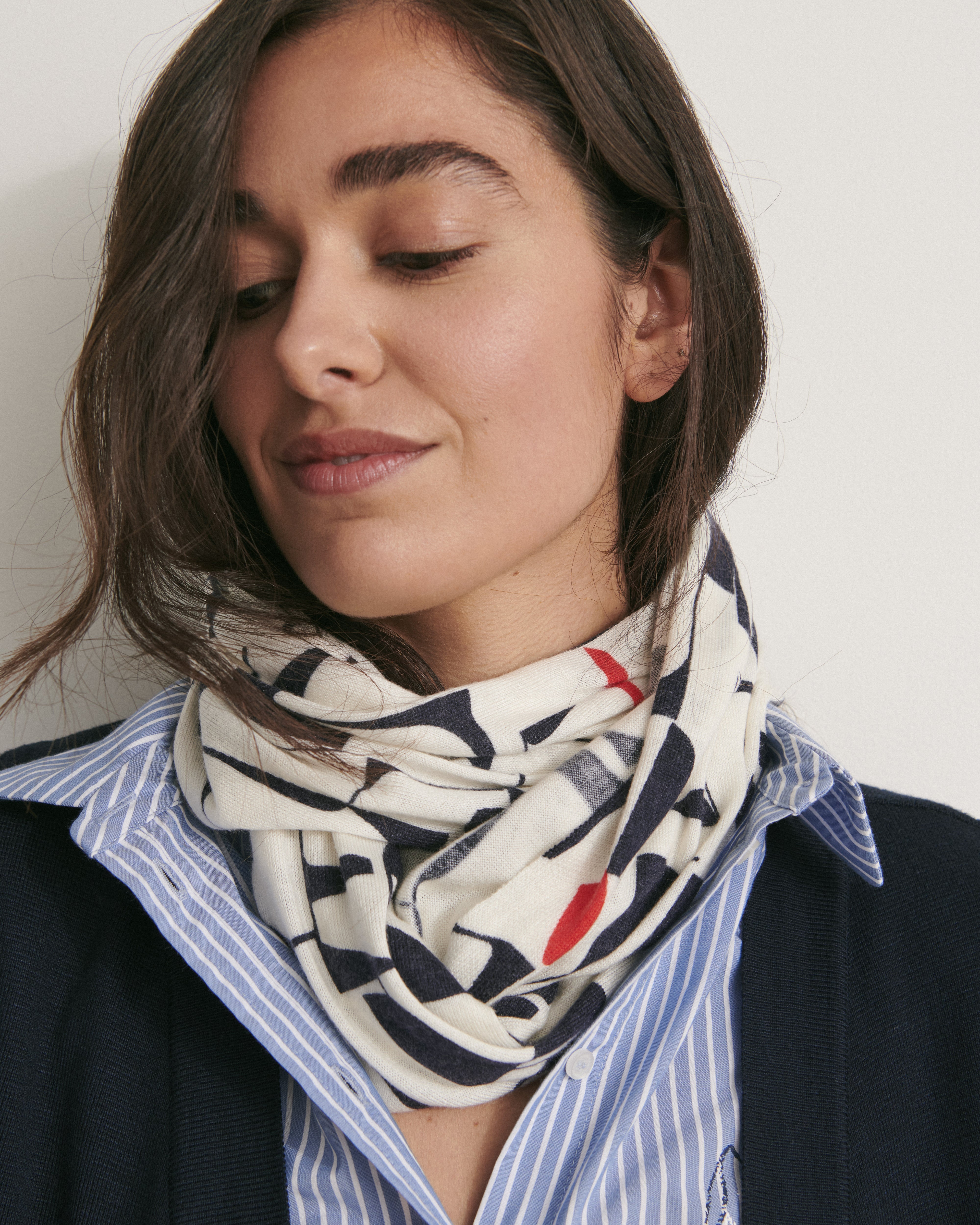 Printed scarf ECART/11209/761