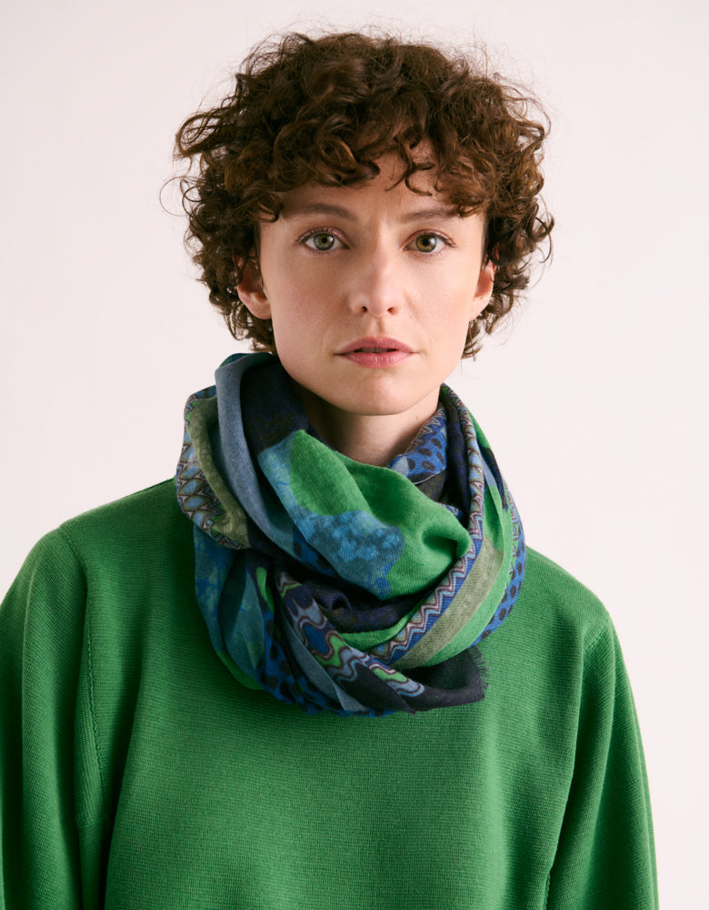 ECORCE/88239/635 printed scarf