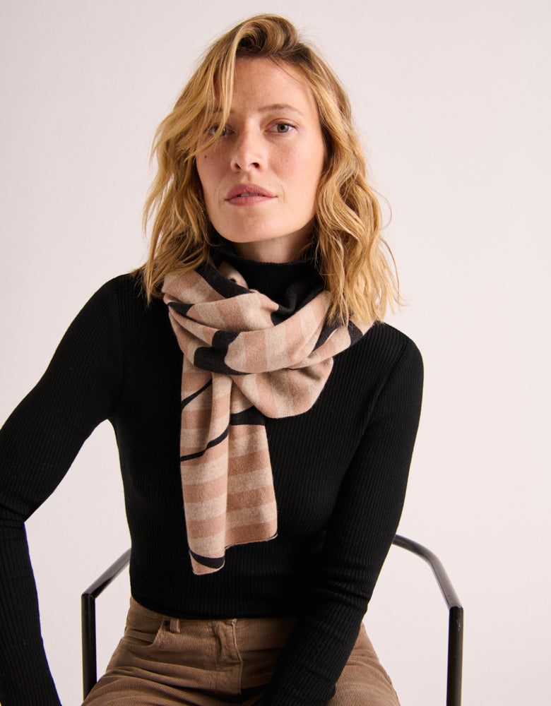 ELLISTRIPE/88274/791 printed wool scarf