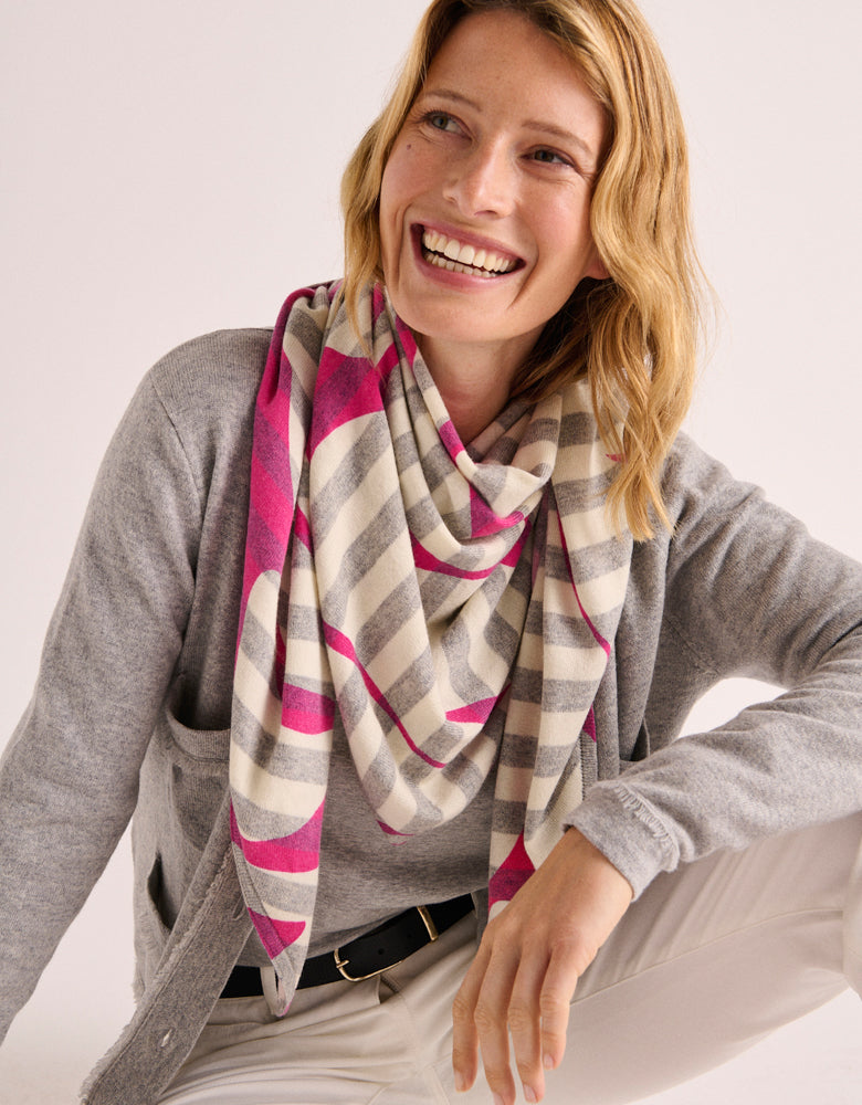 EMISTRIPE/88107/911 printed wool scarf