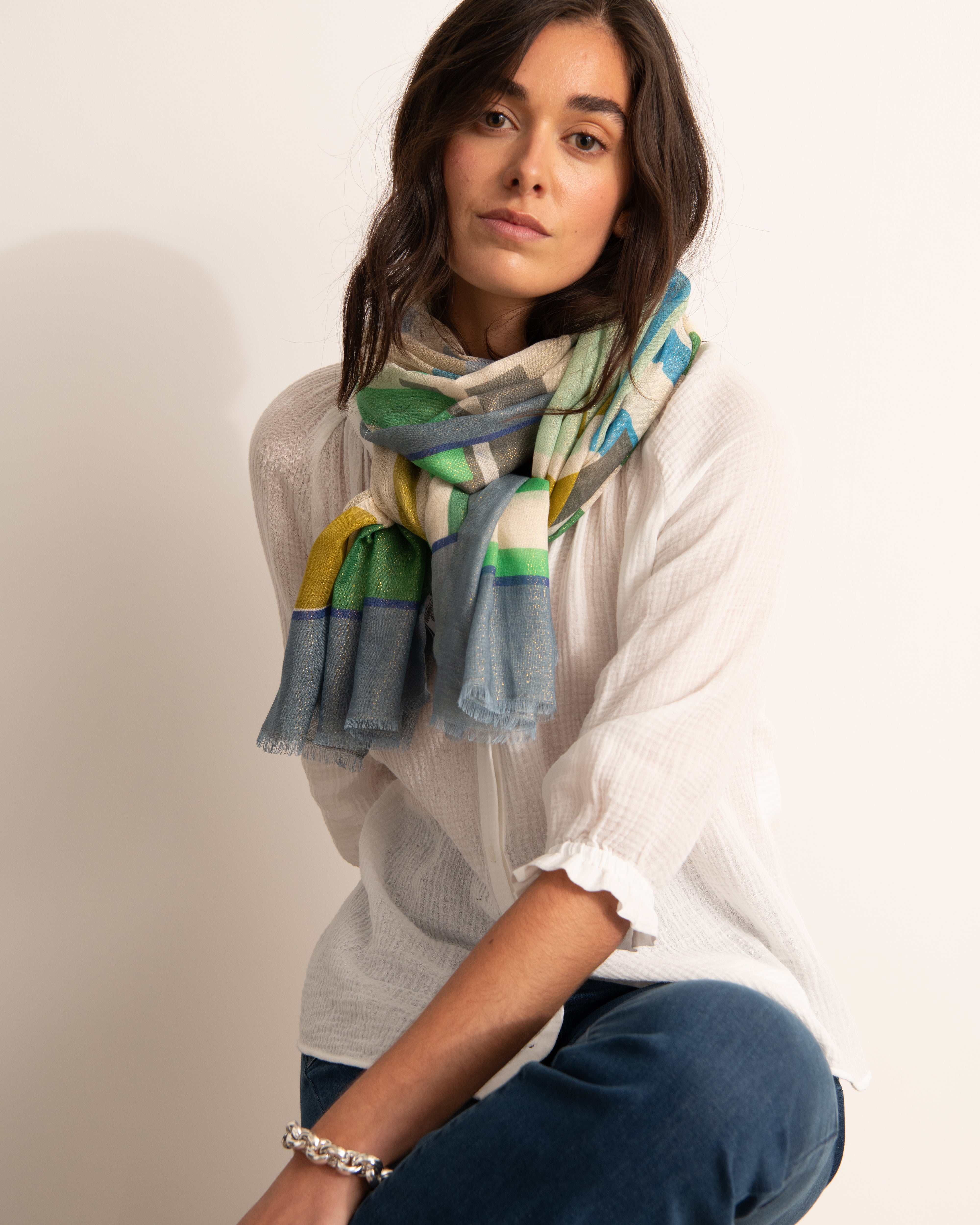 Printed stole EOLIENNE/11121/631