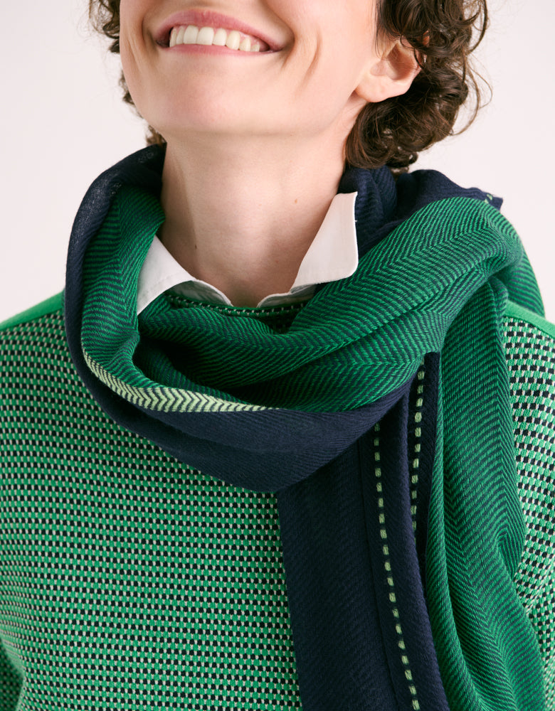 ESPOIR/88101/610 printed wool scarf