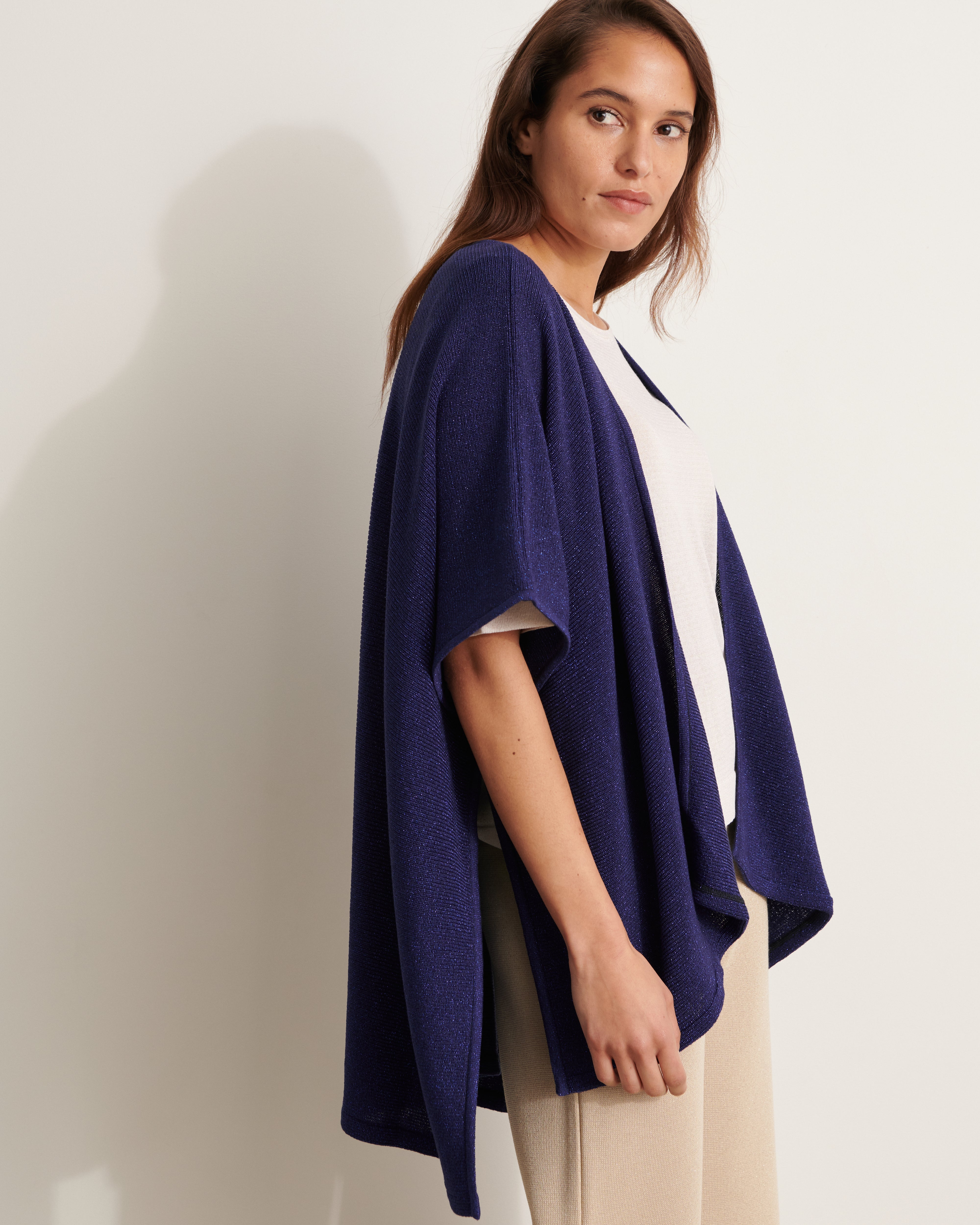 Gilet poncho en maille GLOSSY/11079/887