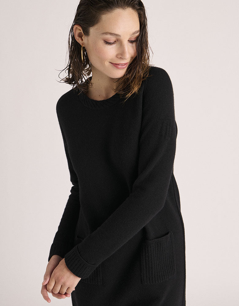 ORION88-BIS/88210/921 Merino wool and cashmere knit dress