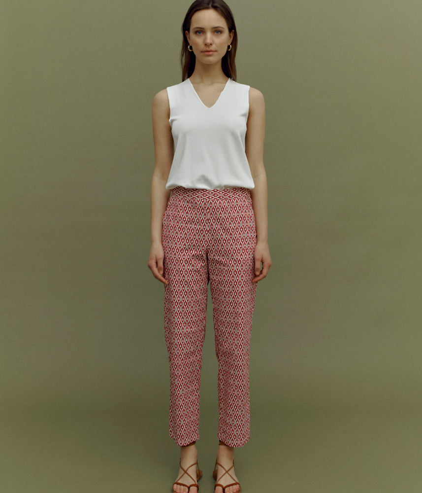 Aurelia Bottoms  Buy Aurelia MultiColor Geometric Printed Cigarette Pants  Online  Nykaa Fashion