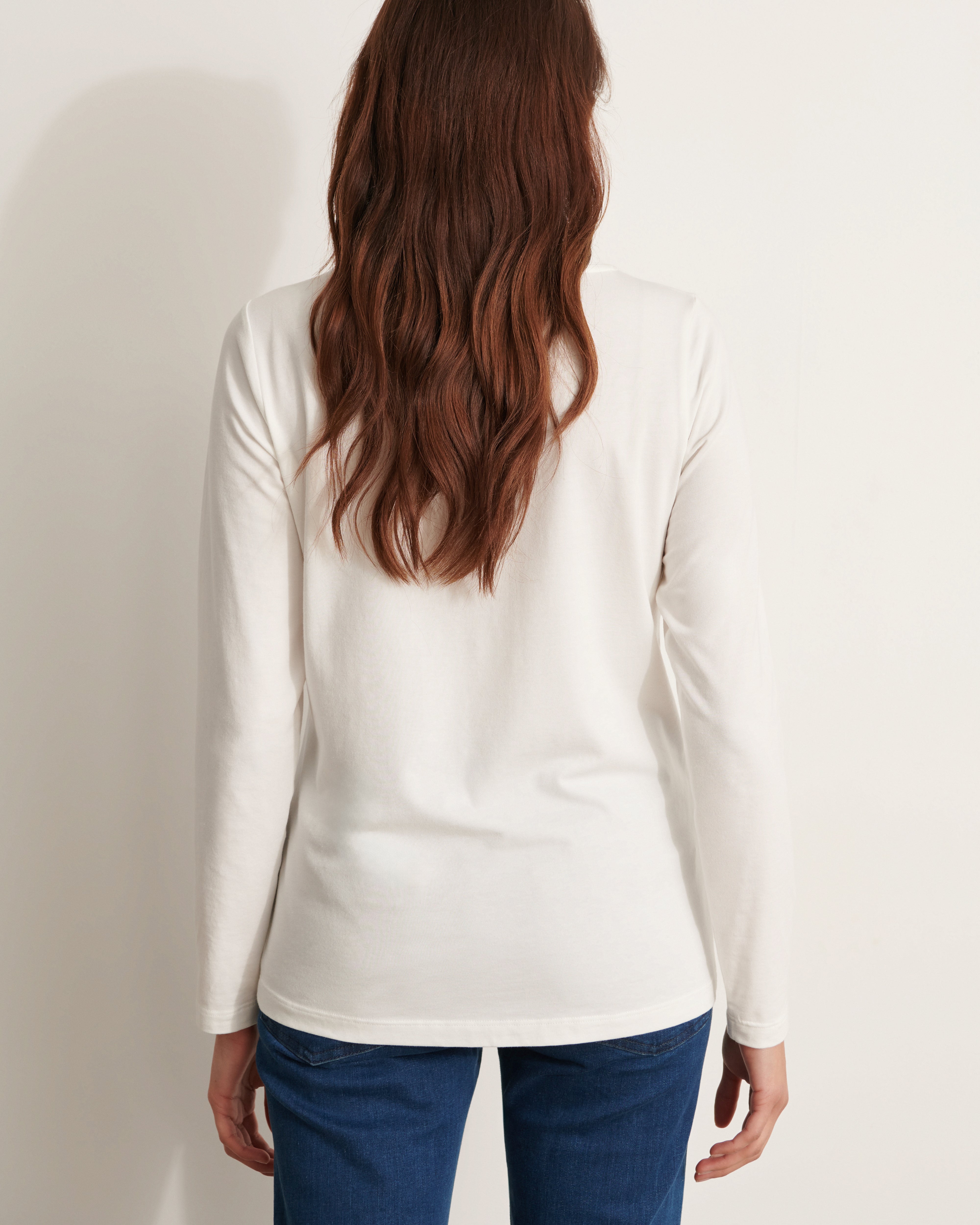 tee-shirt blanc en coton modal