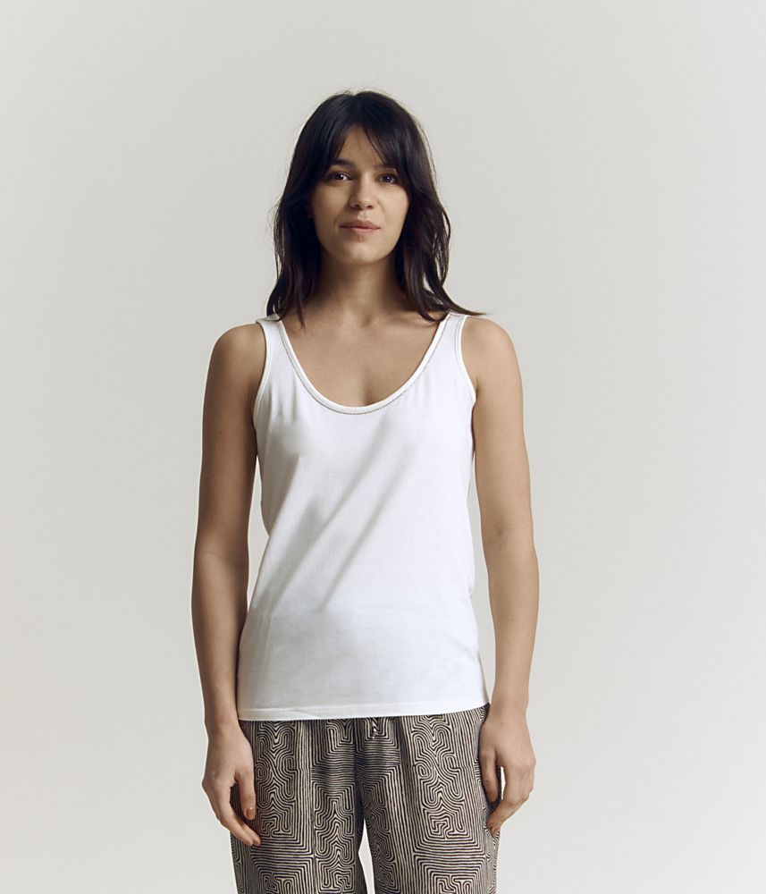 Cotton and modal tank top TWIN83/83251/009