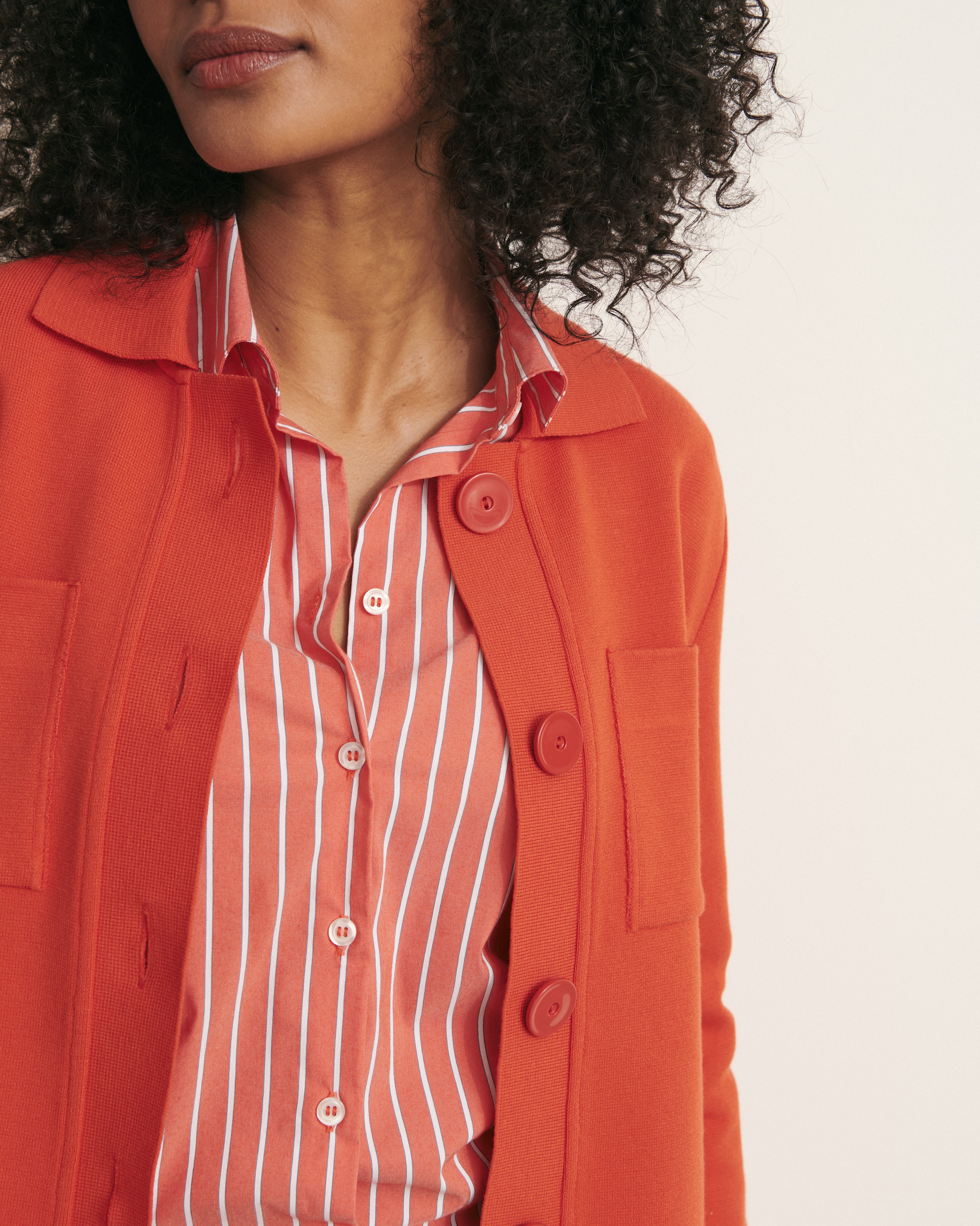 veste en maille milano stretch orange