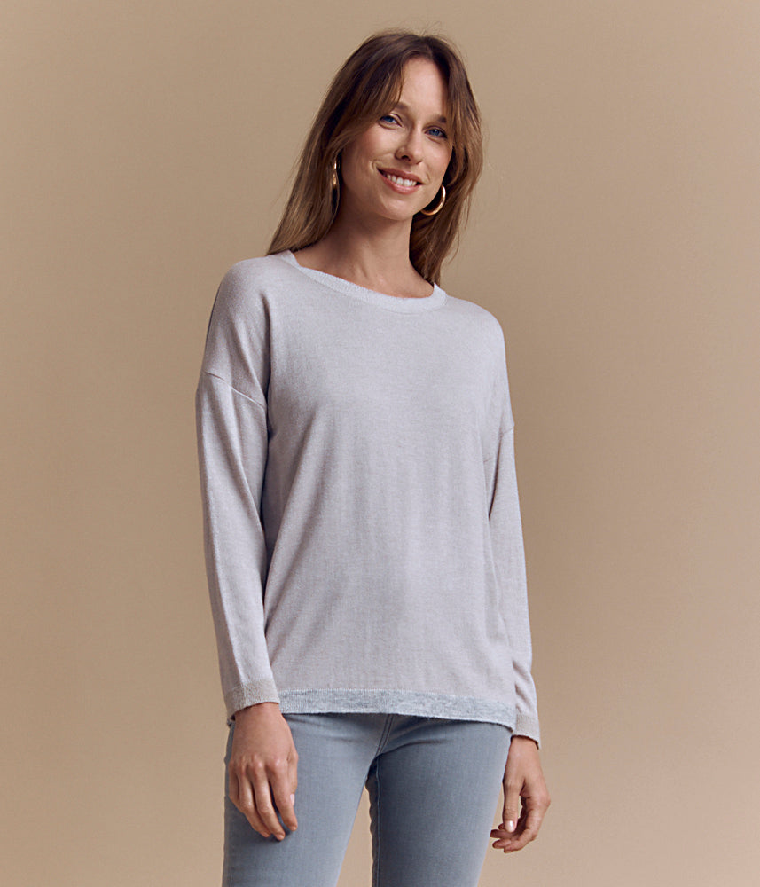 Pull maille oversize en laine Mérinos AUDEA/84015/781