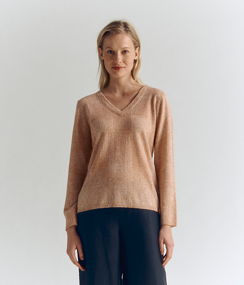 Printed knit sweater AZIMUT/83196/781