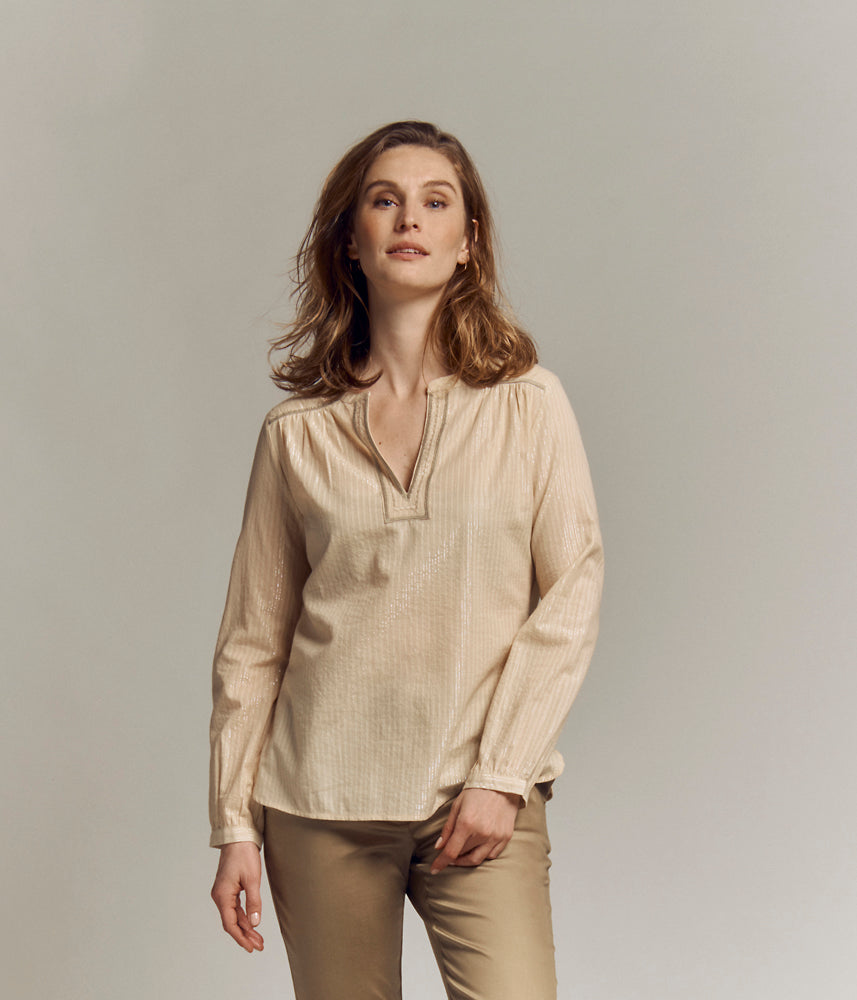Blouse with embroidered details CLARENCE/82184/009