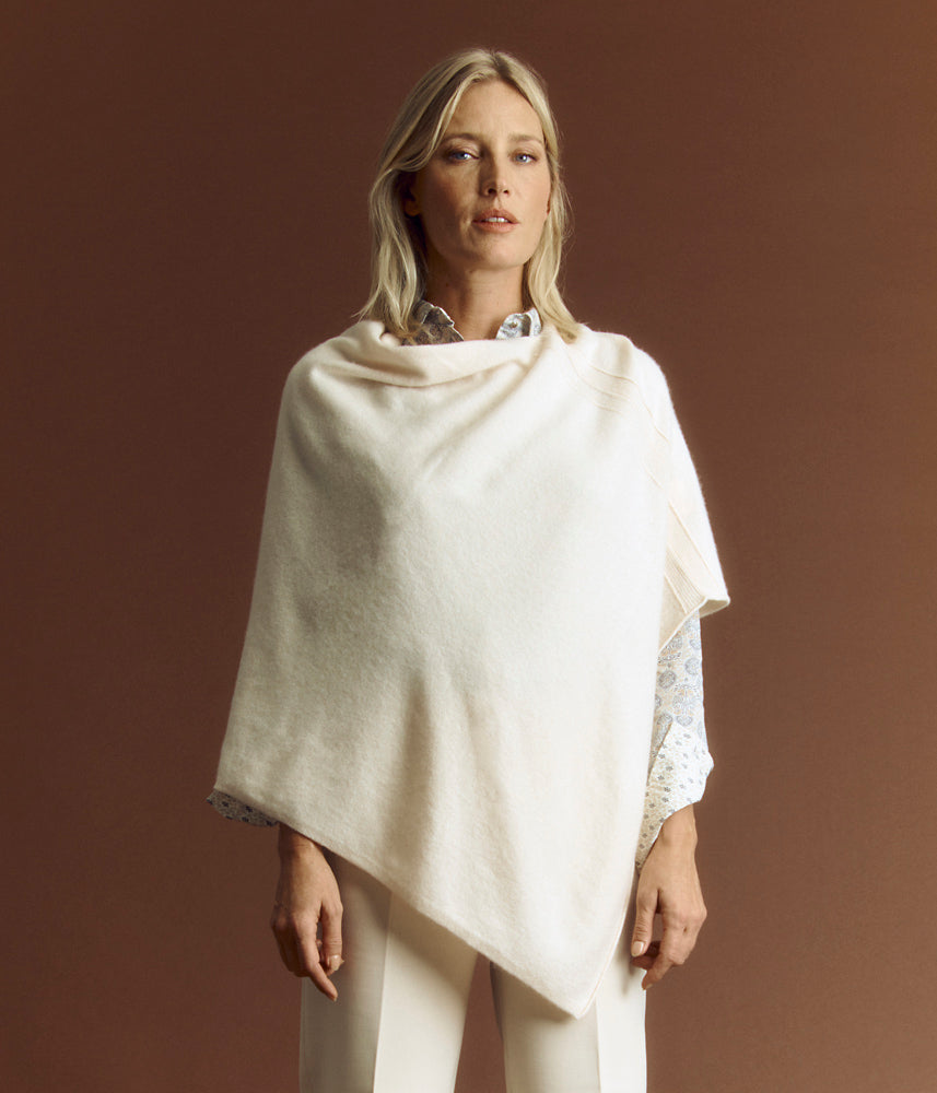 White hot sale cashmere cape