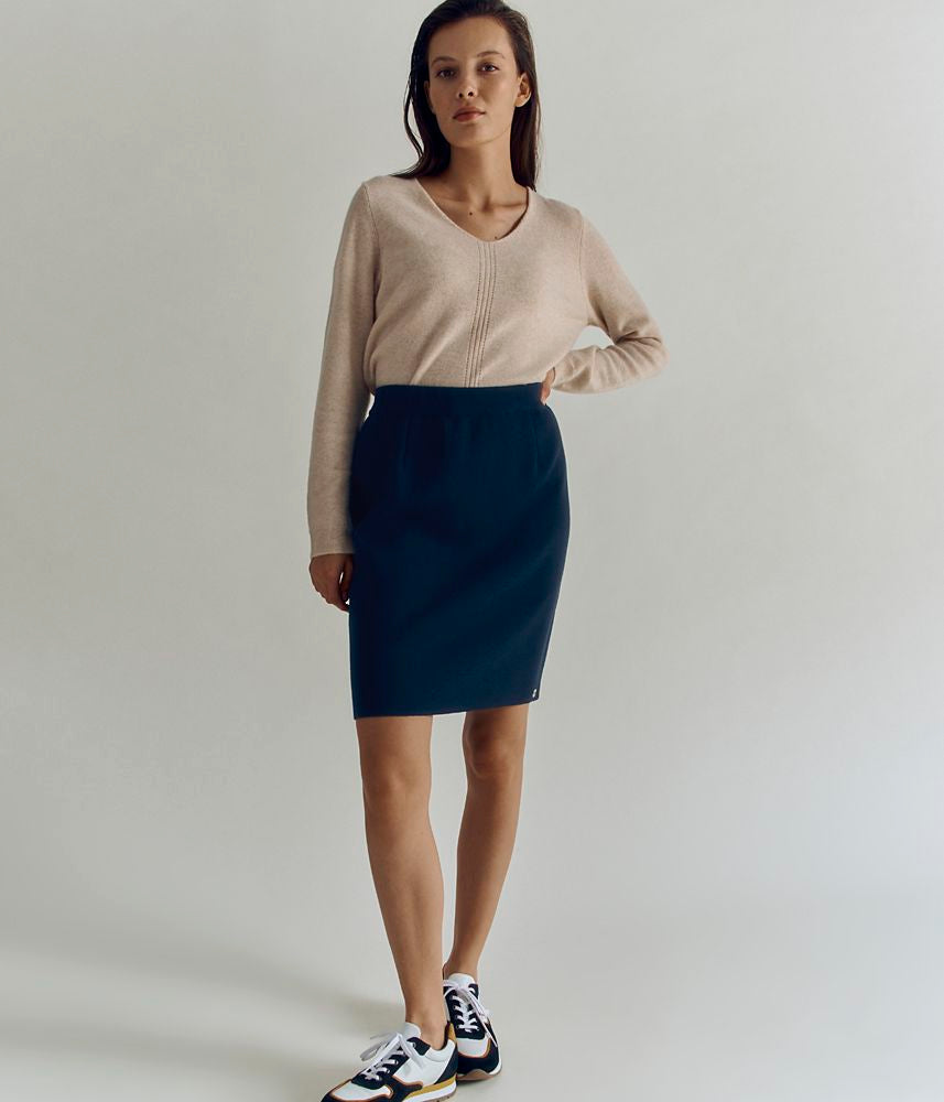 Merino wool knit skirt INFINITIF82/82286/317